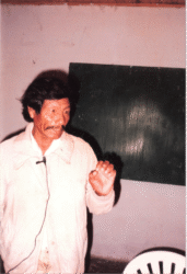 Taller de capacitación en Lengua Pilagá (1997 – 1998) Bartolo Fernández, Tomás Quiroga, Alejandro Rodas.